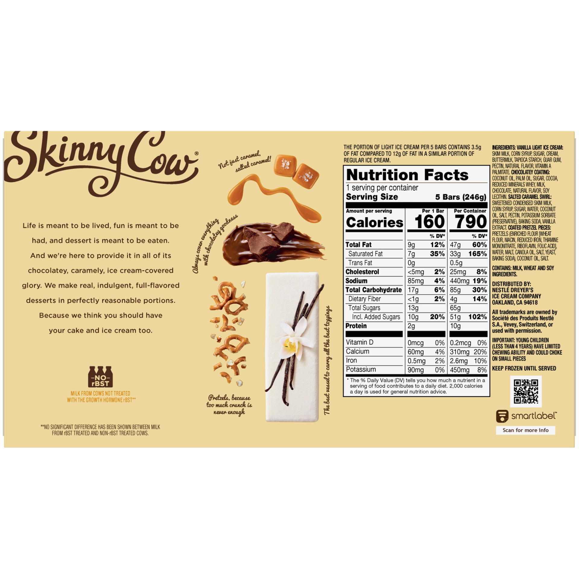 slide 5 of 7, Skinny Cow Simply Amazing Salted Caramel Pretzel Ice Cream Bars, 5 ct