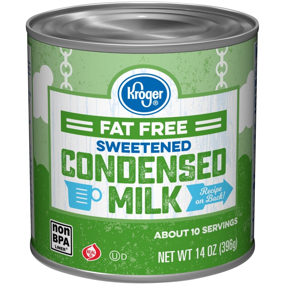 slide 1 of 1, Kroger Sweetened Condensed Milk - Fat Free, 14 oz