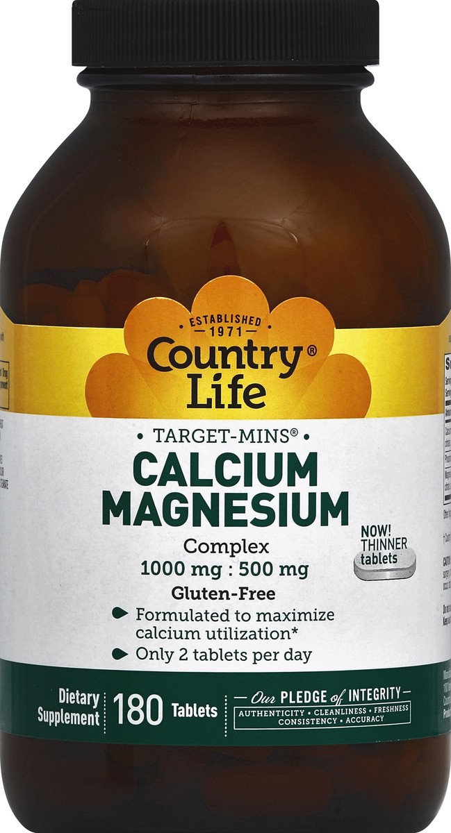 slide 1 of 4, Country Life Calcium Magnesium Complex:, 180 ct