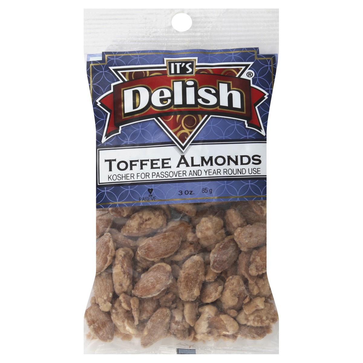 slide 4 of 4, It's Delish Toffee Almonds 3 oz, 3 oz