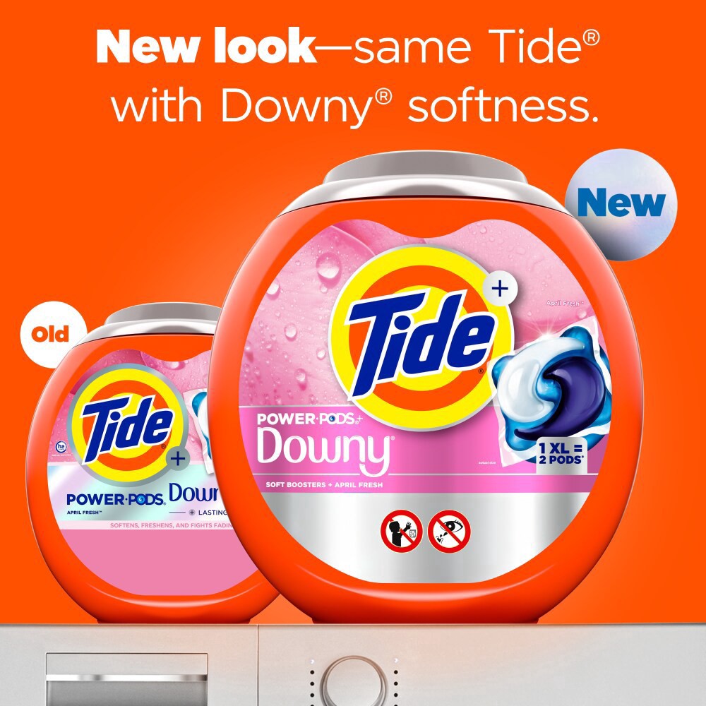 slide 3 of 6, Tide April Fresh Power PODs + Downy Laundry Detergent Pods Soft Boosters, 10 ct