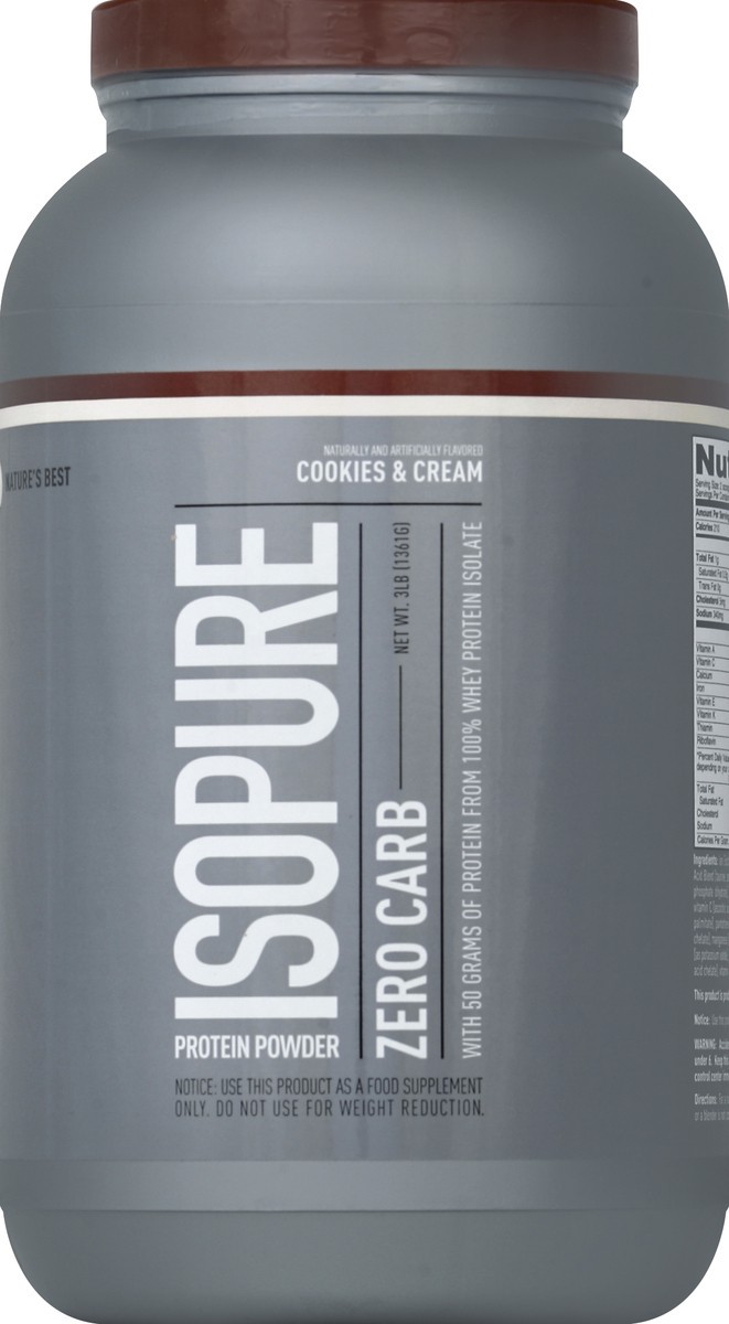 slide 2 of 2, Isopure Zero Carb - Cookies and Cream, 3 lb