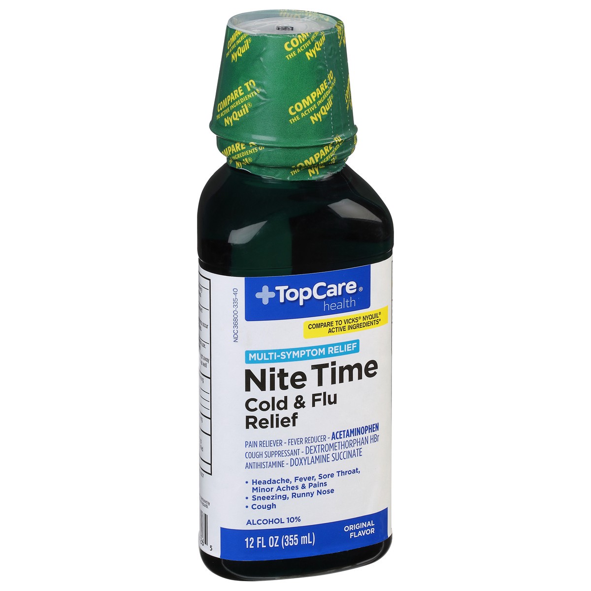 slide 2 of 10, TopCare Nite Time Cold And Flu Relief, 12 oz