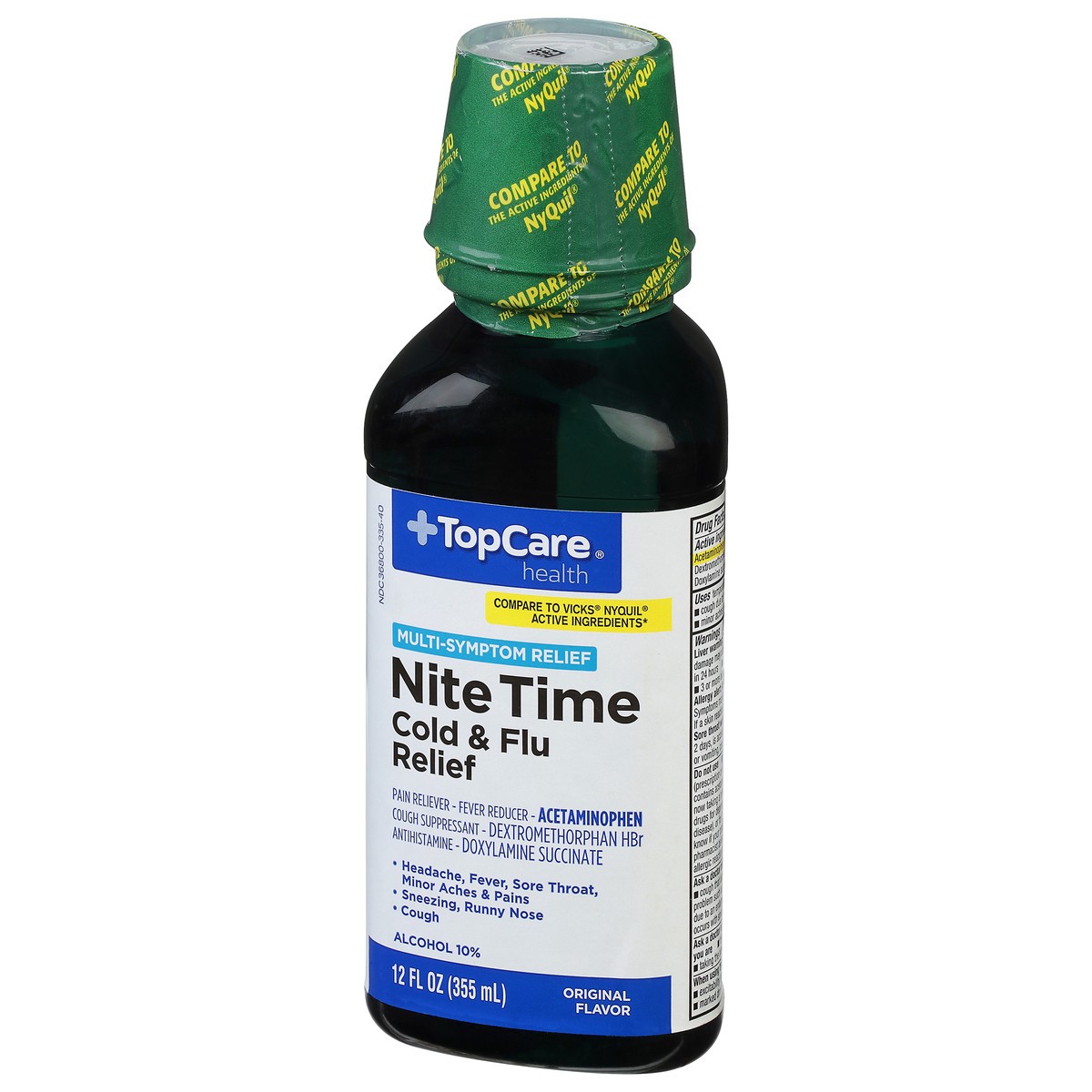 slide 3 of 10, TopCare Nite Time Cold And Flu Relief, 12 oz