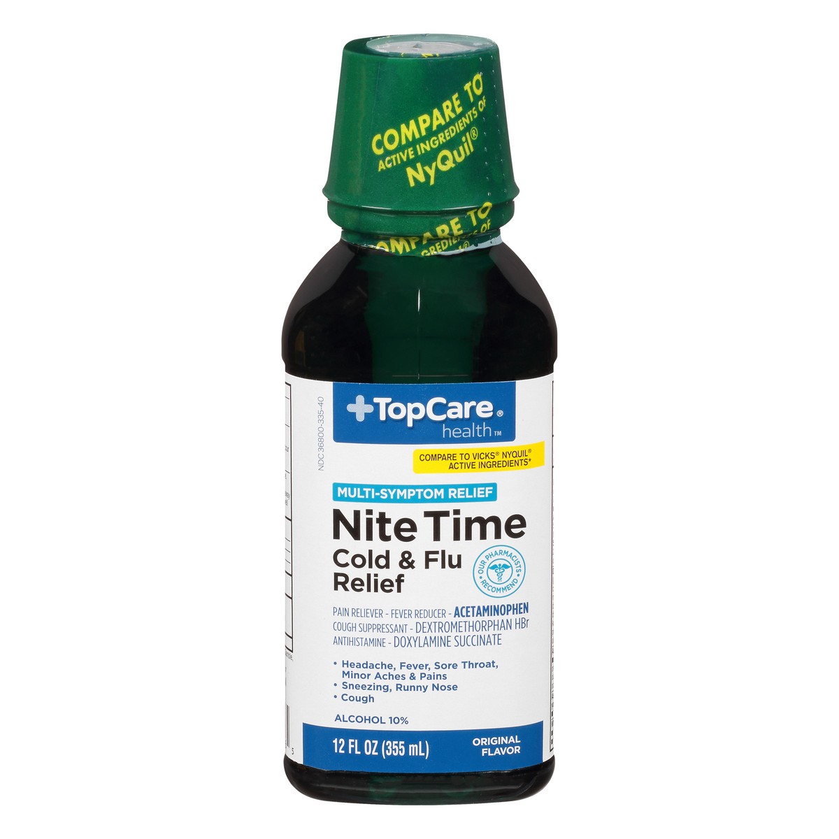 TopCare Nite Time Cold & Flu Relief Original Flavor 12 fl oz Shipt