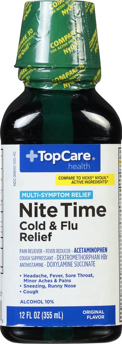 slide 5 of 10, TopCare Nite Time Cold And Flu Relief, 12 oz