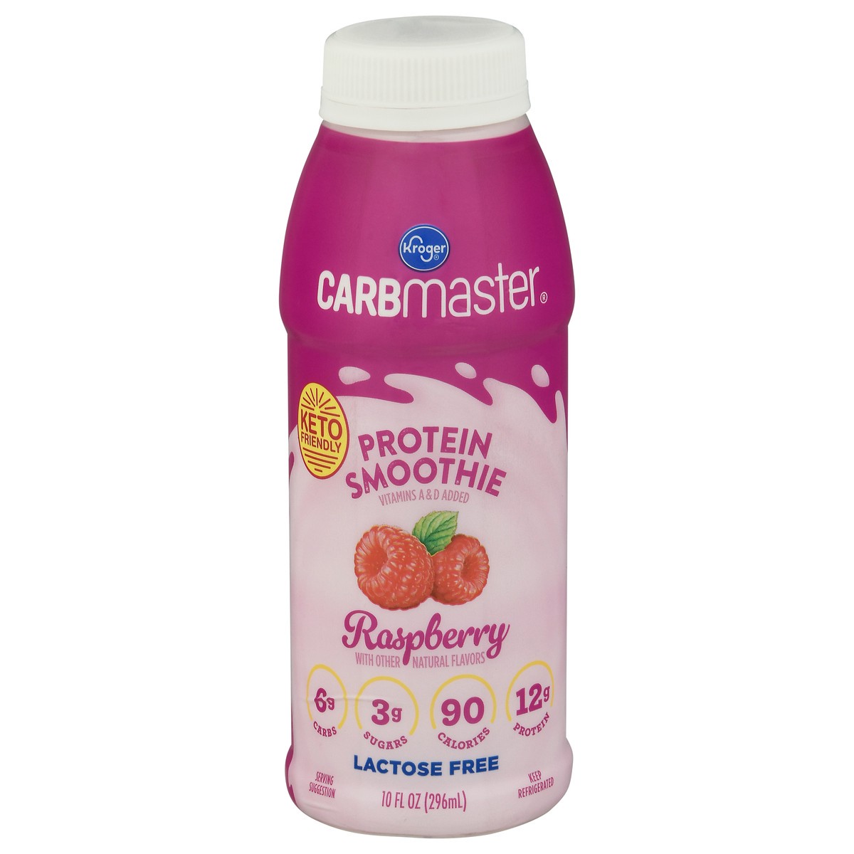 slide 8 of 11, Kroger Carbmaster Raspberry Cream Protein Smoothie, 10 fl oz