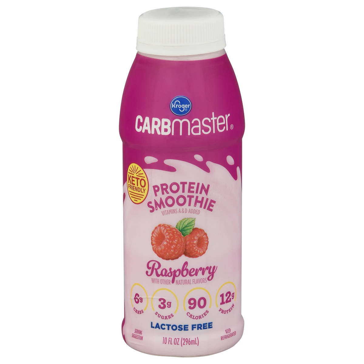 slide 1 of 1, Kroger Carbmaster Raspberry Cream Protein Smoothie, 10 fl oz
