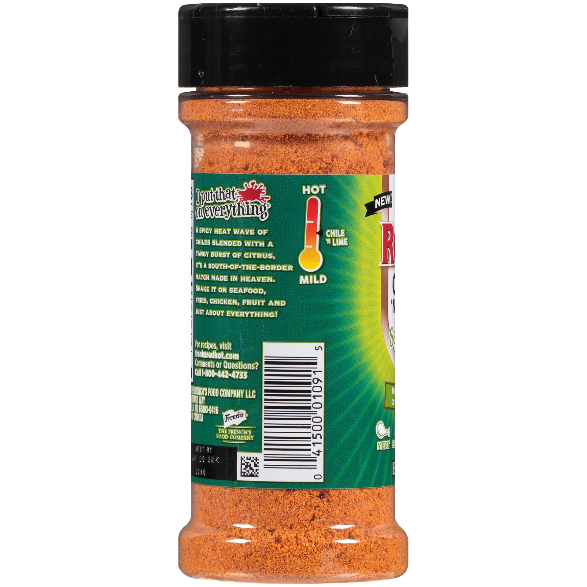 slide 6 of 7, Frank's RedHot Gluten Free Chile and Lime Seasoning Blend, 5.43 oz