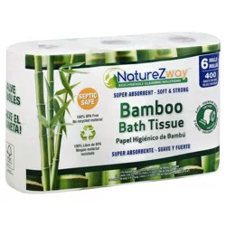 NatureZway Soft & Strong 2 Ply Bamboo Bath Tissue 6 ea