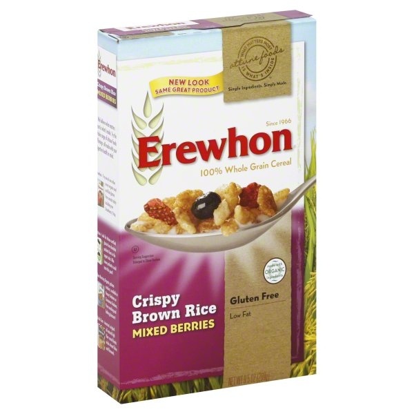 slide 1 of 1, Erewhon Cereal Rice Brown Crispy Mixed Berries Gluten Free Og, 9.5 oz