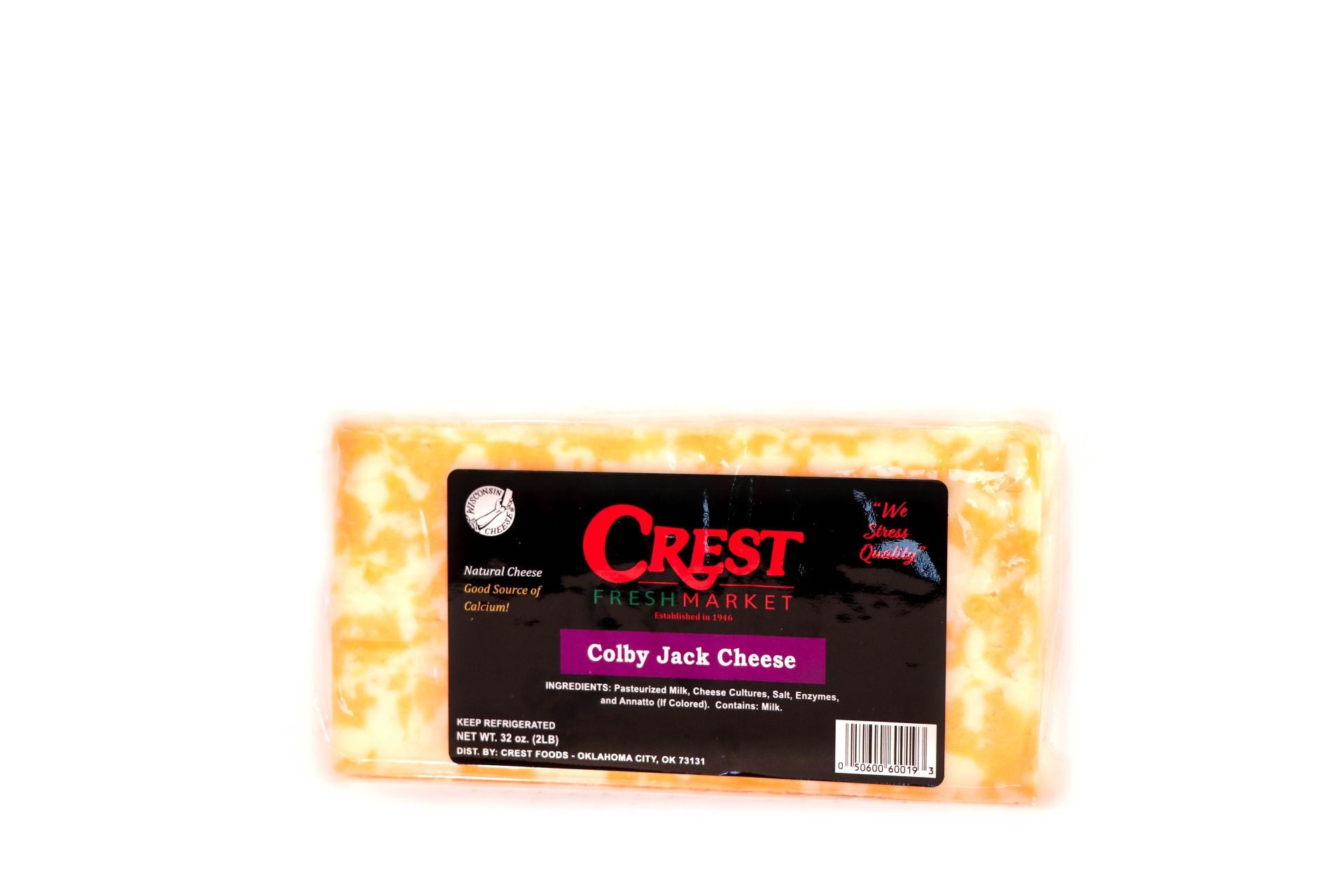 slide 1 of 1, Crest Foods Colby Jack Chunk, 2 lb