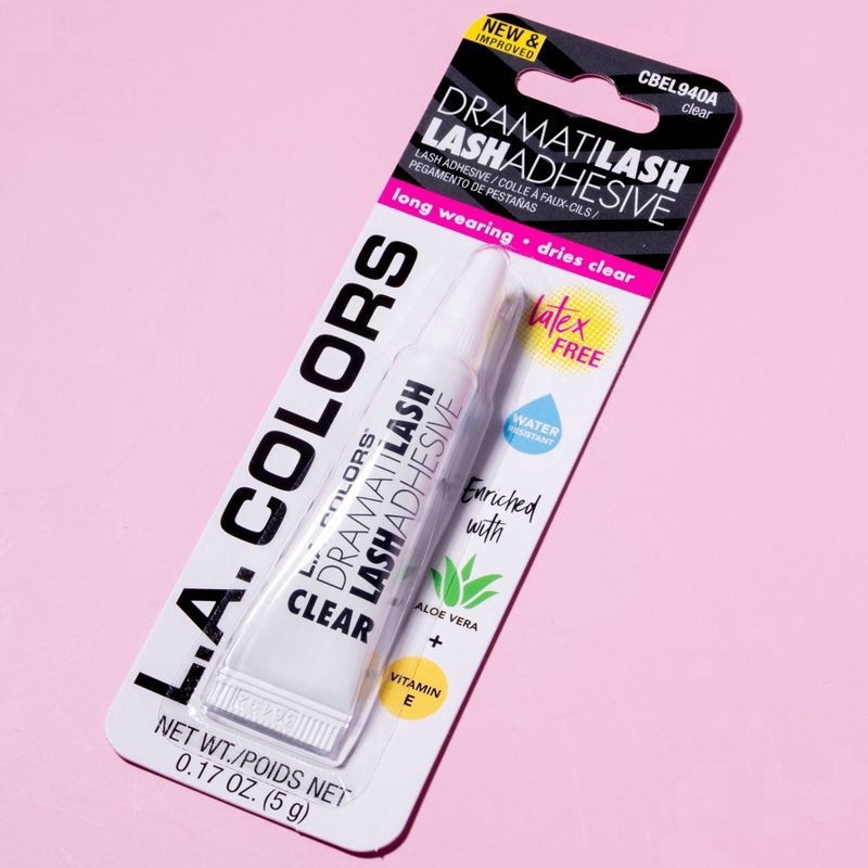 slide 2 of 6, L.A. Colors Eyelash Adhesive, Clear BEL640, Dramatilash, 0.17 oz
