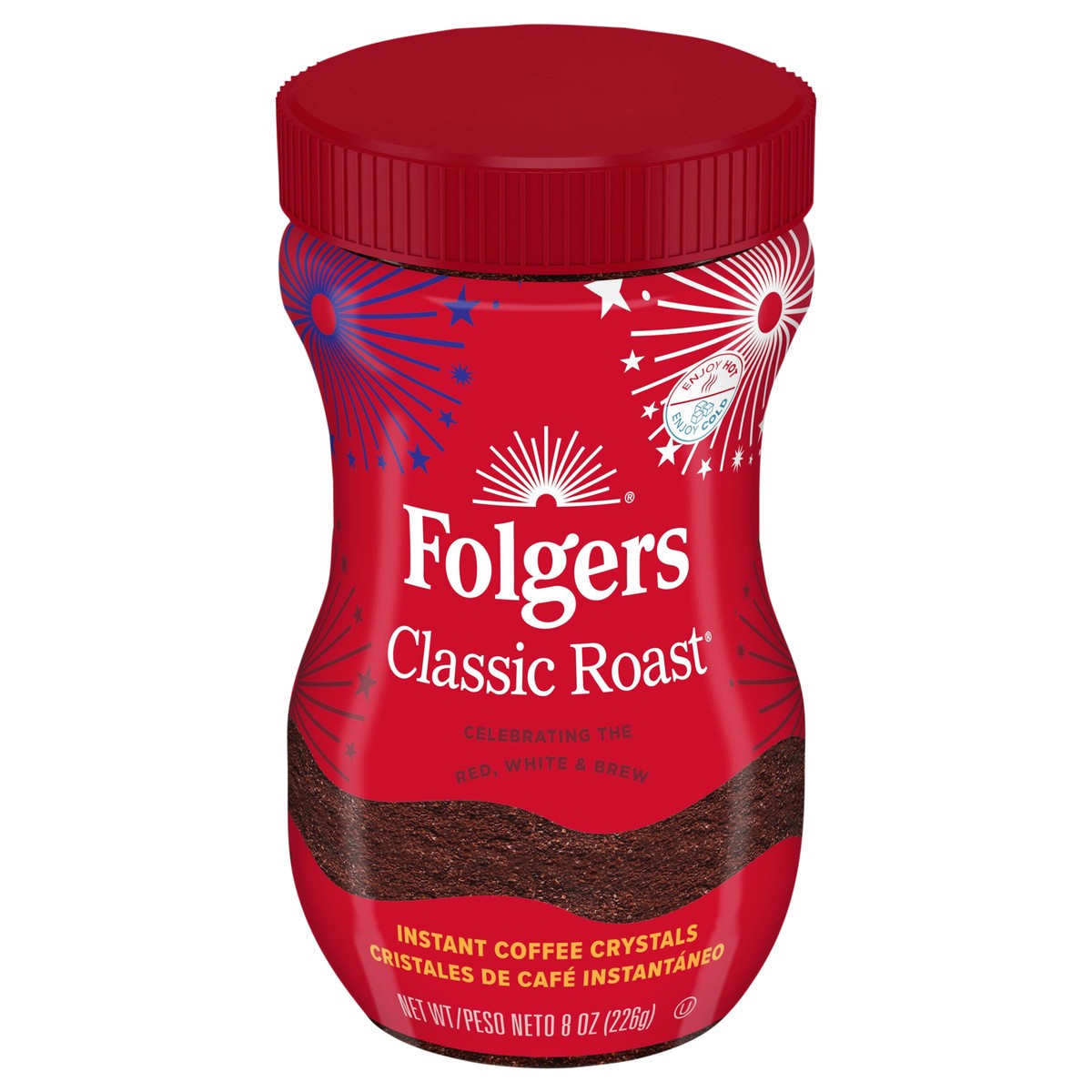 slide 1 of 13, Folgers Instant Coffee, 8 oz