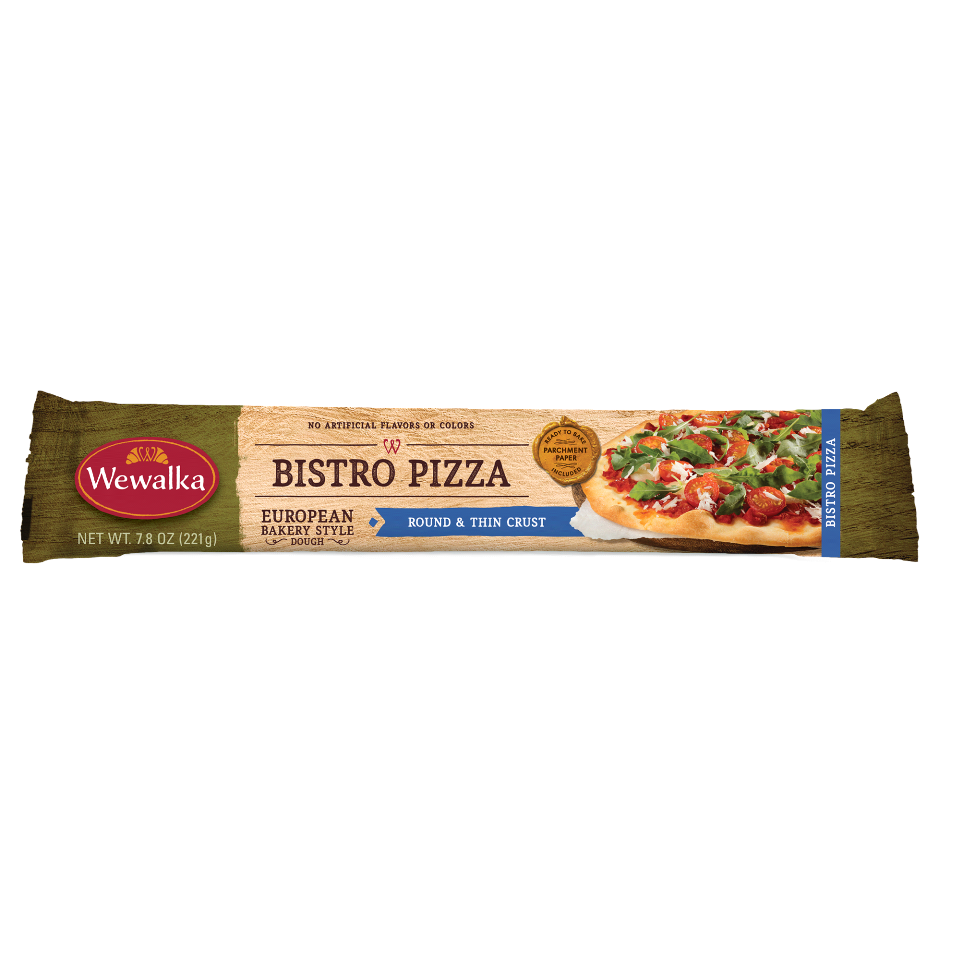 slide 1 of 6, Wewalka Bistro Pizza Round Thin Crust, 7.8 oz
