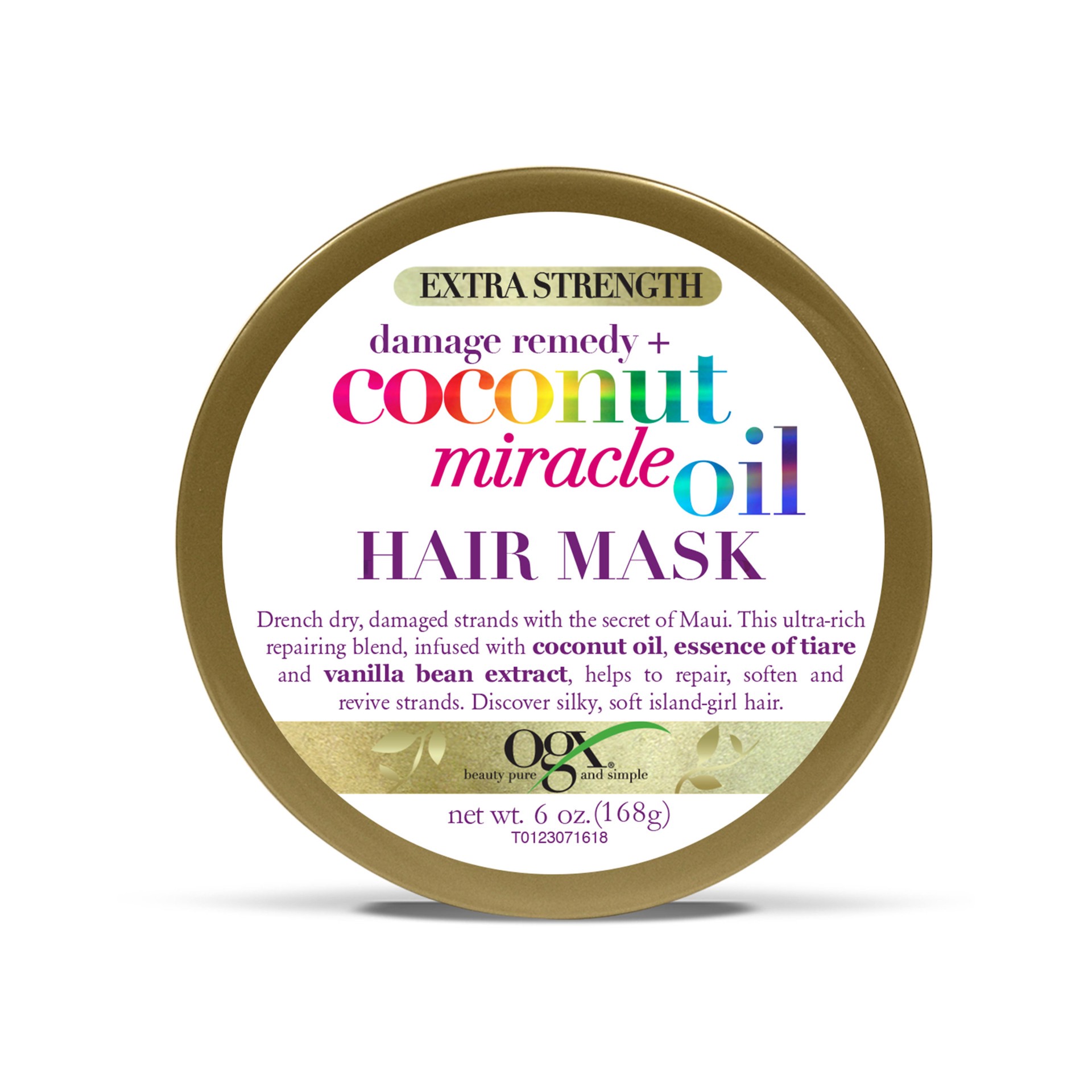 slide 3 of 5, OGX Extra Strength Damage Remedy + Coconut Miracle Oil Hair Mask, 6 Oz, 6 oz