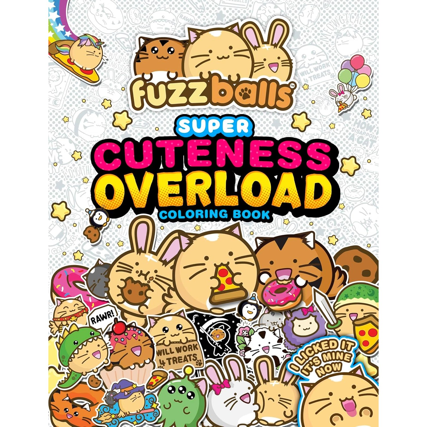 slide 1 of 1, Fuzzballs Super Cuteness Overload Coloring Book By Marc Sach, 1 ct