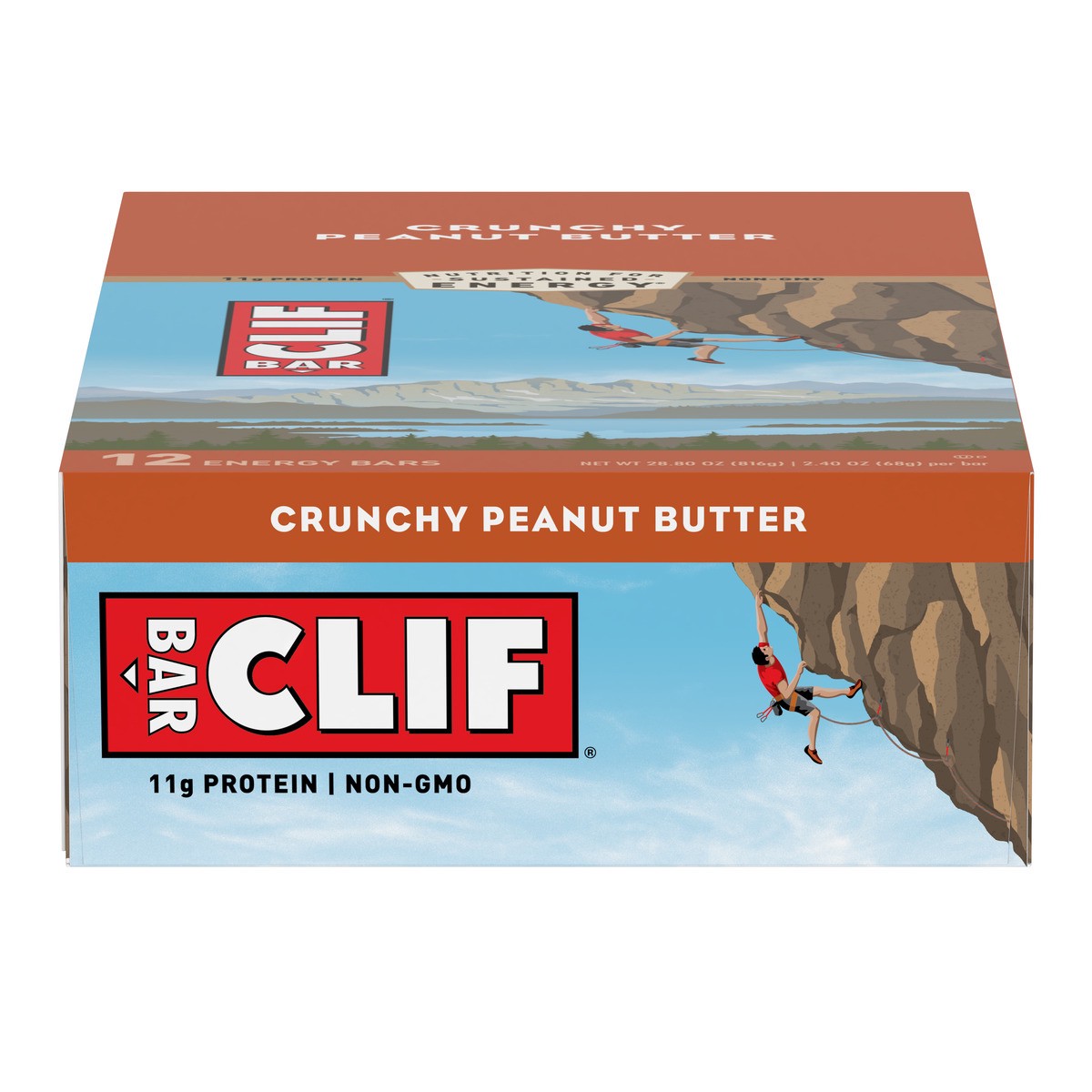 slide 1 of 9, CLIF BAR - Crunchy Peanut Butter - Made with Organic Oats - 11g Protein - Non-GMO - Plant Based - Energy Bars - 2.4 oz. (12 Count), 28.8 oz