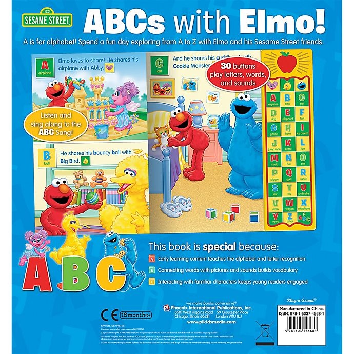 slide 2 of 3, Sesame Street Apple ABCs with Elmo!" Sound Book", 1 ct