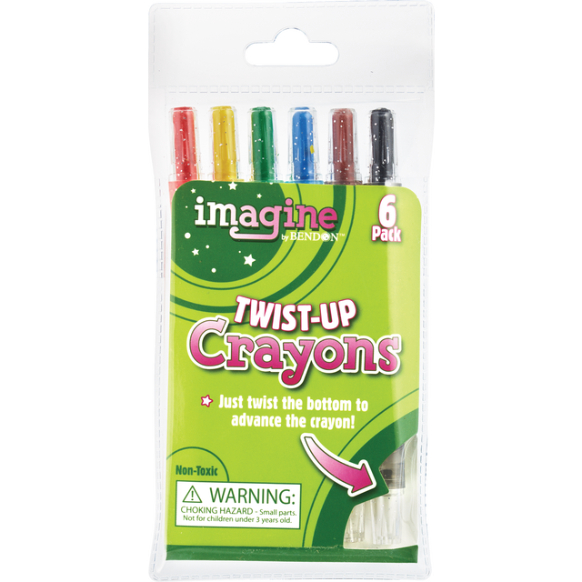Bendon Twist-Up Crayons 6Pk 6 ct