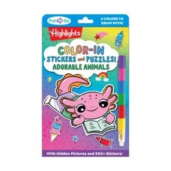 Color-In Stickers And Puzzles! Adorable Animals By Highlights