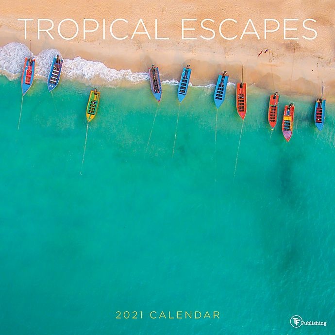 slide 1 of 6, TF Publishing 2021 Tropical Escapes Wall Calendar, 1 ct