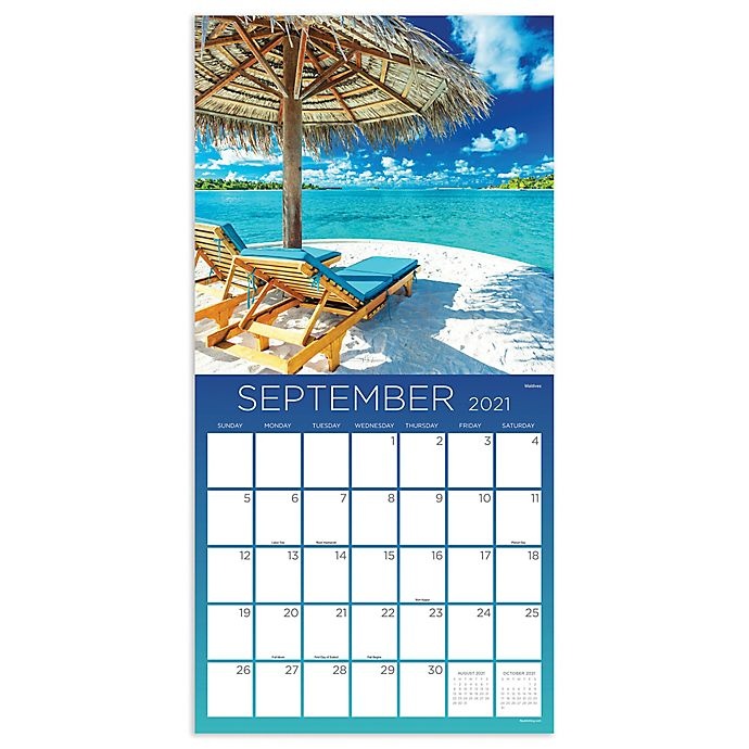 slide 5 of 6, TF Publishing 2021 Tropical Escapes Wall Calendar, 1 ct