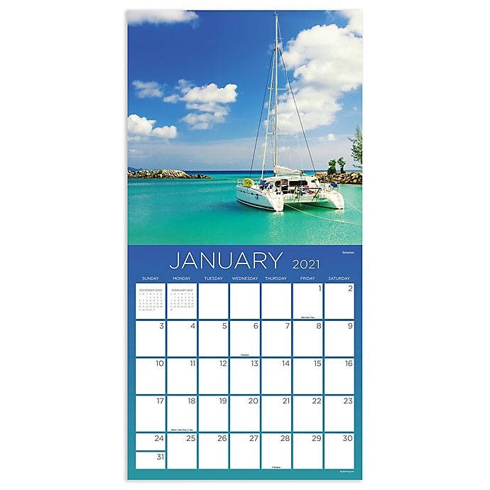 slide 6 of 6, TF Publishing 2021 Tropical Escapes Wall Calendar, 1 ct