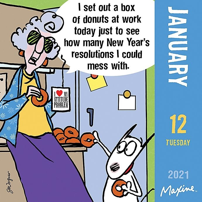 slide 4 of 6, TF Publishing Maxine 2021 Daily Desktop Calendar, 1 ct