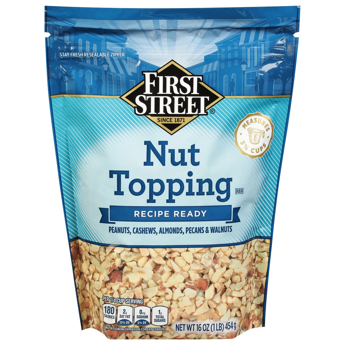 slide 1 of 13, First Street Nut Topping, 16 oz