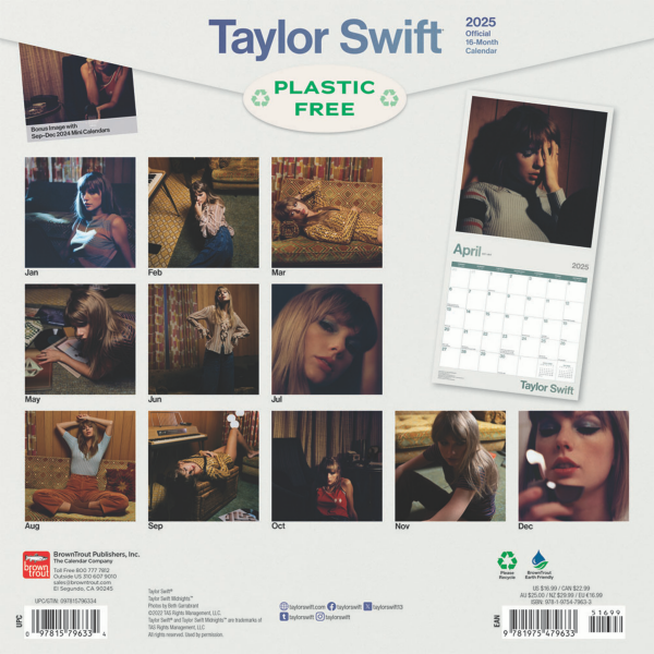 slide 4 of 5, 2025 Taylor Swift Wall Calendar, 1 ct