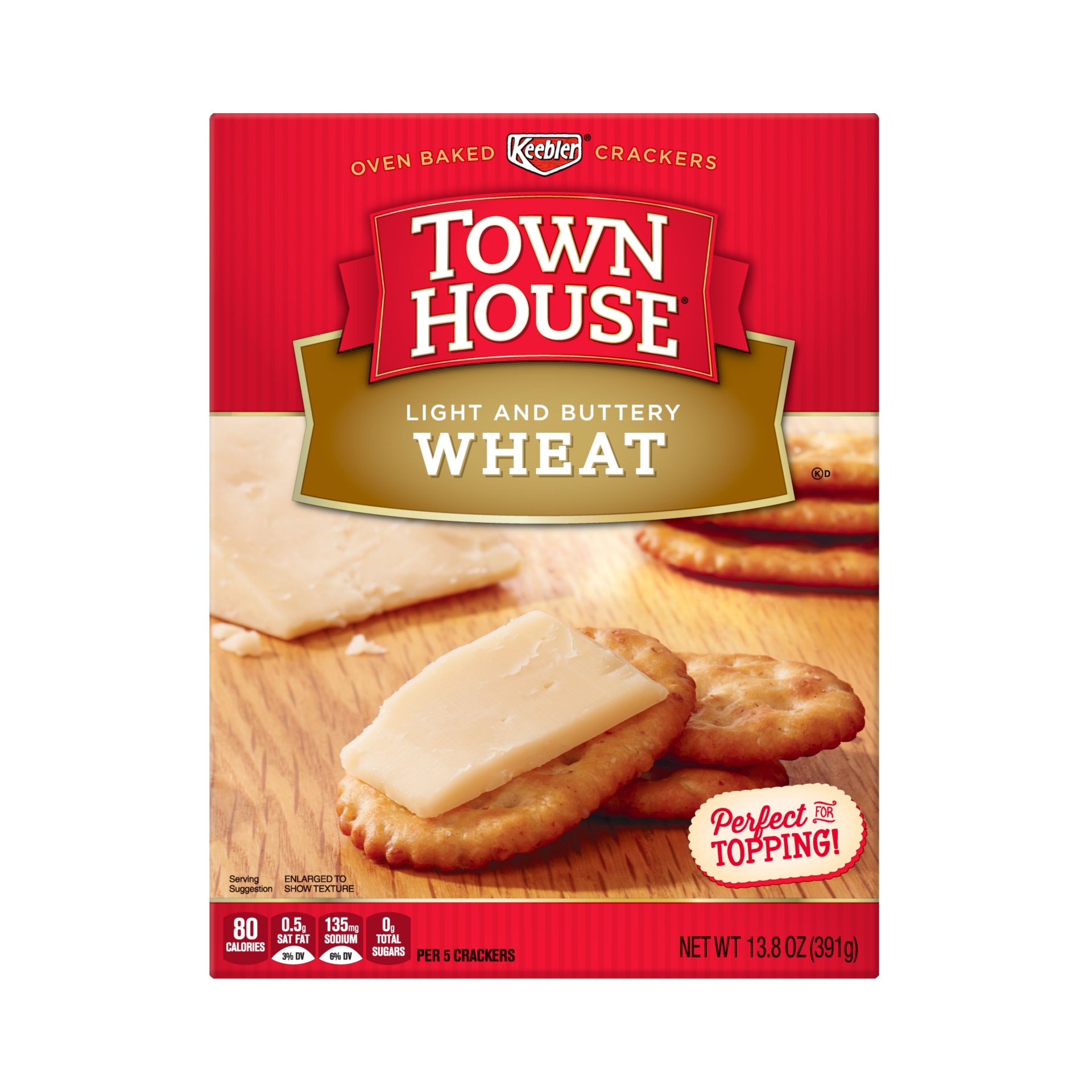 slide 2 of 7, Town House Wheat Crackers, 13.8 oz