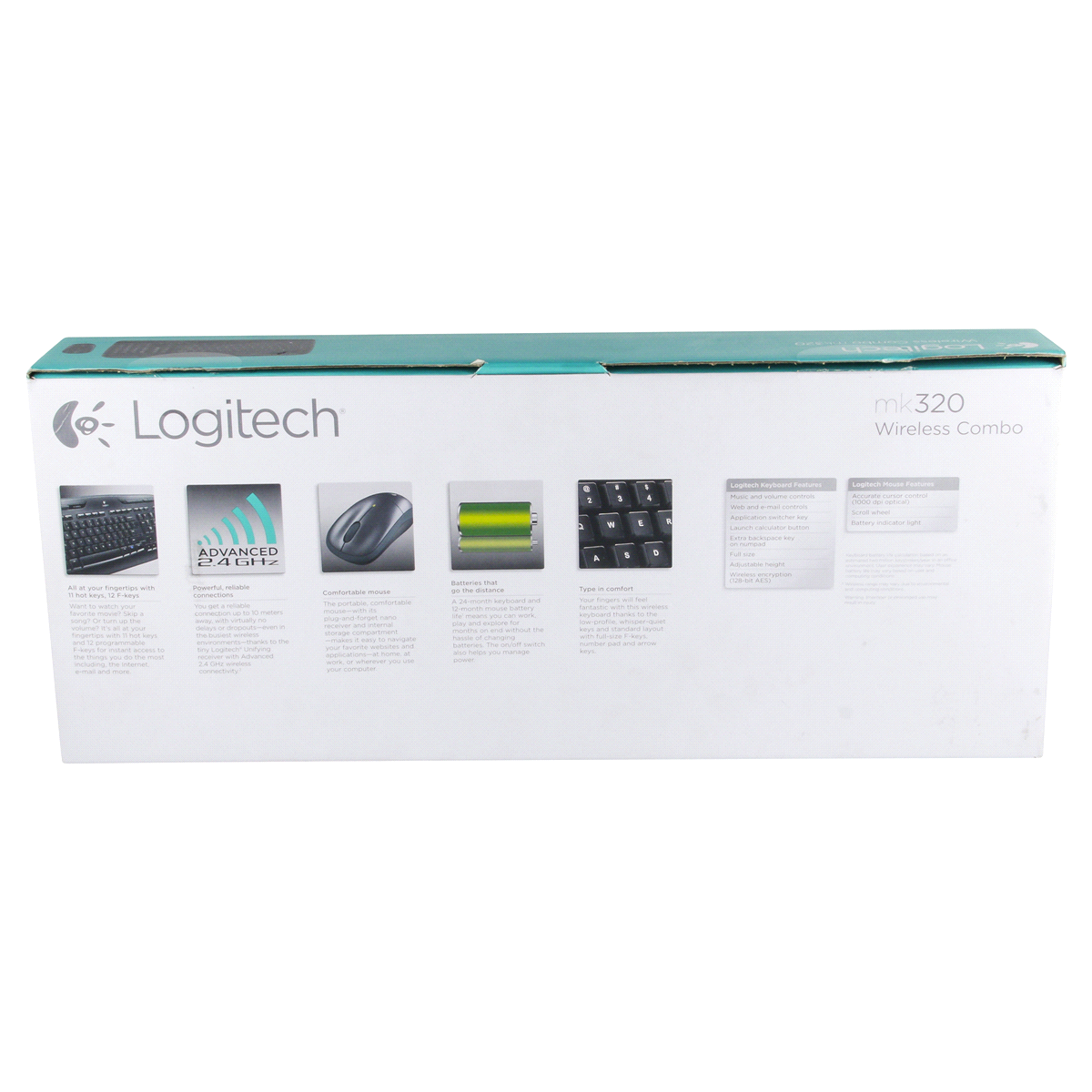 slide 3 of 3, New Logitech Wireless Desktop Mk320, 1 ct