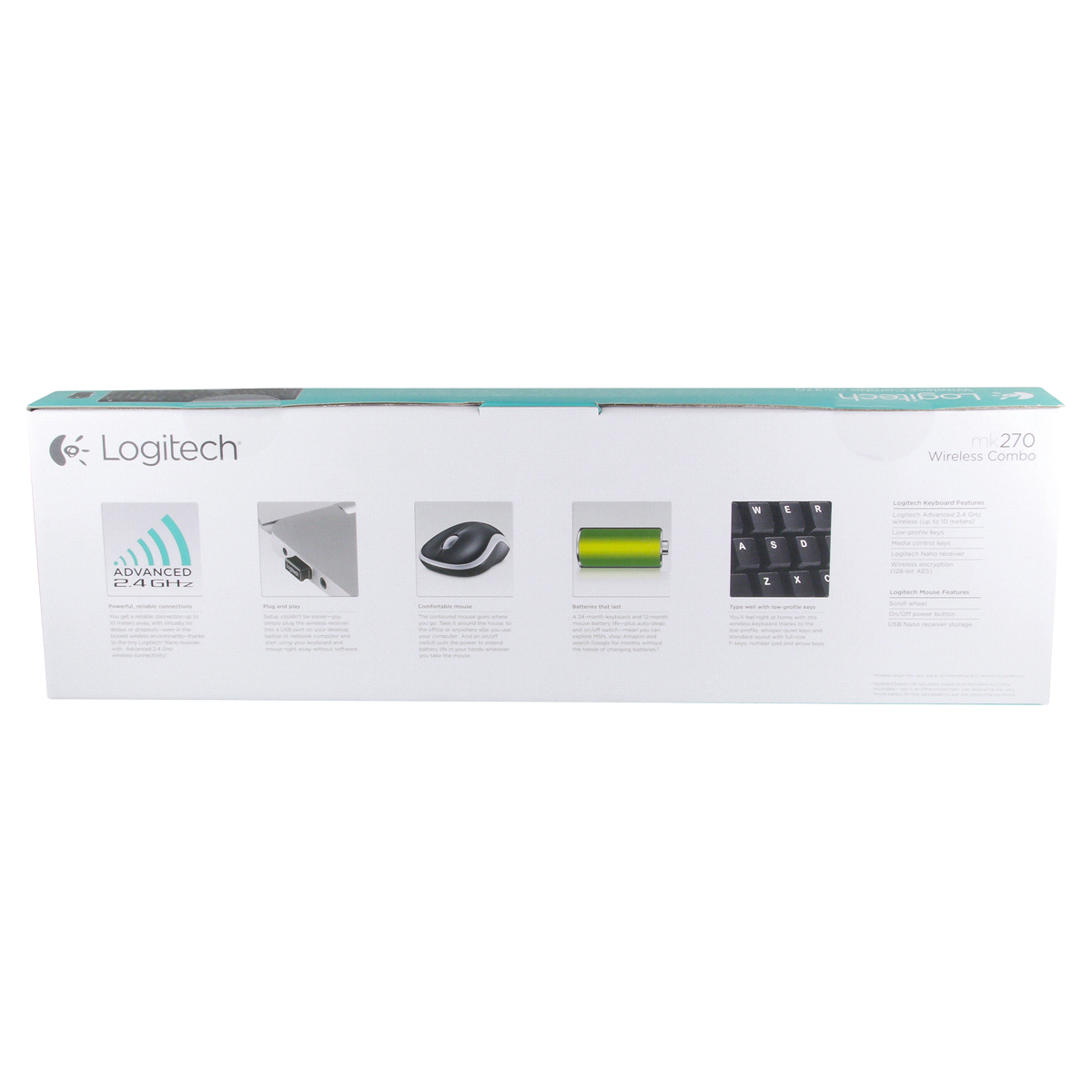 slide 2 of 3, Logitech Full-Size Wireless Keyboard and Mouse Combo 1 ea Box, 1 ct