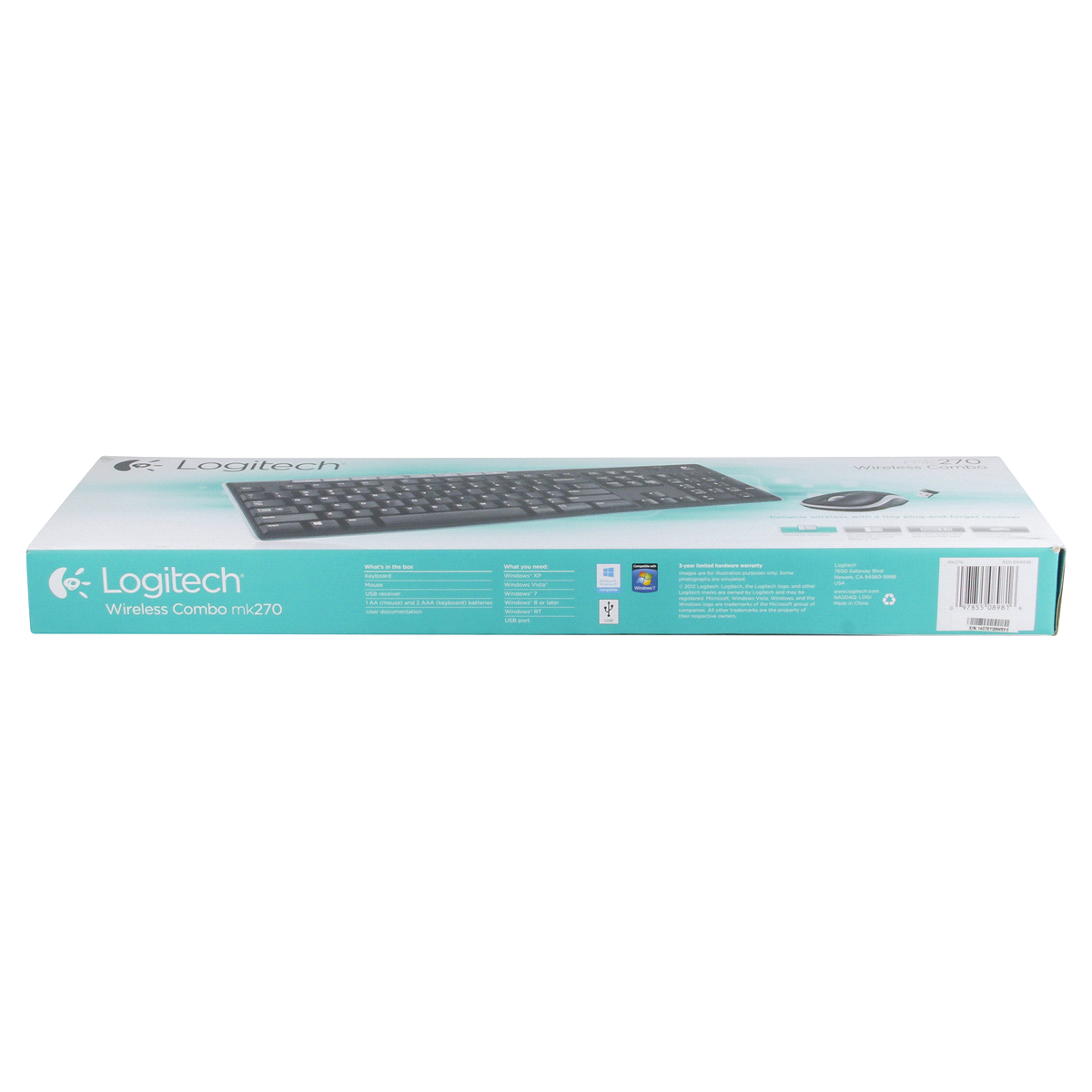 slide 3 of 3, Logitech Full-Size Wireless Keyboard and Mouse Combo 1 ea Box, 1 ct