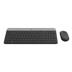Logitech Slim Wireless Keyboard and Mouse Combo MK470 (Graphite)