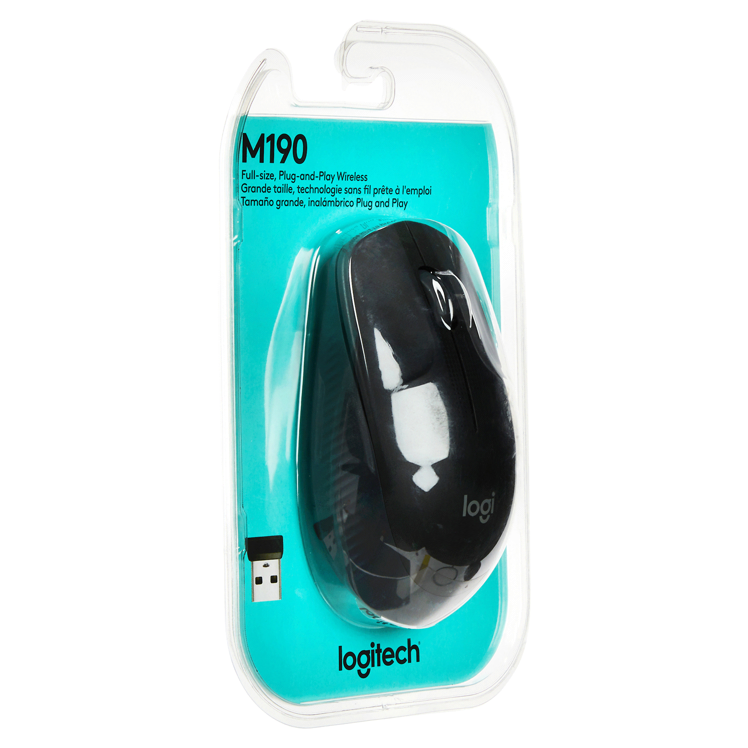 slide 4 of 5, Logitech Wireless Mouse, M190, 1 ct