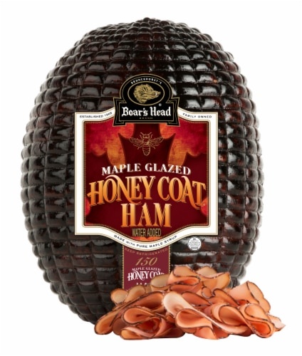 slide 1 of 1, Boar's Head Fresh Sliced Maple Glazed Honey Coat  Ham, per lb