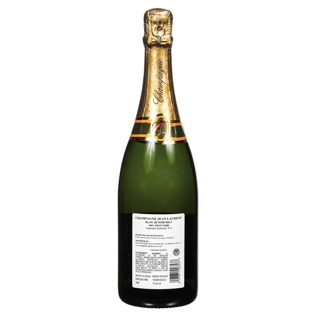 slide 2 of 2, Jean Laurent Blanc de Noire, 750 ml