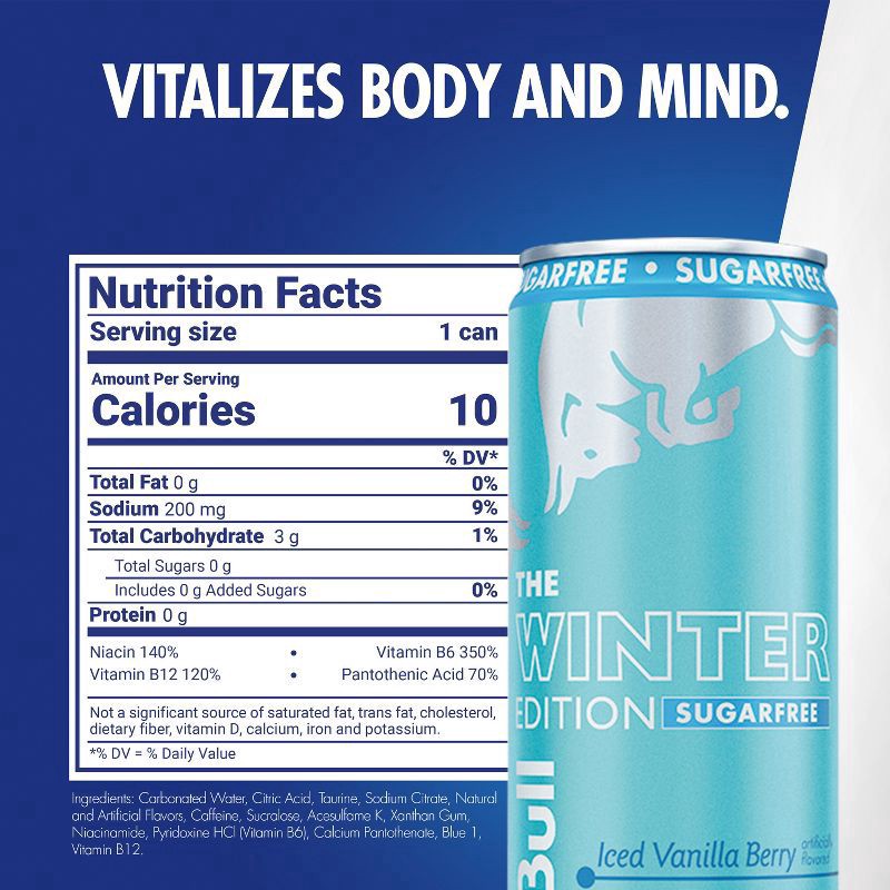 slide 3 of 7, Red Bull Energy Drink 12Oz Can 4Pk, 48 oz