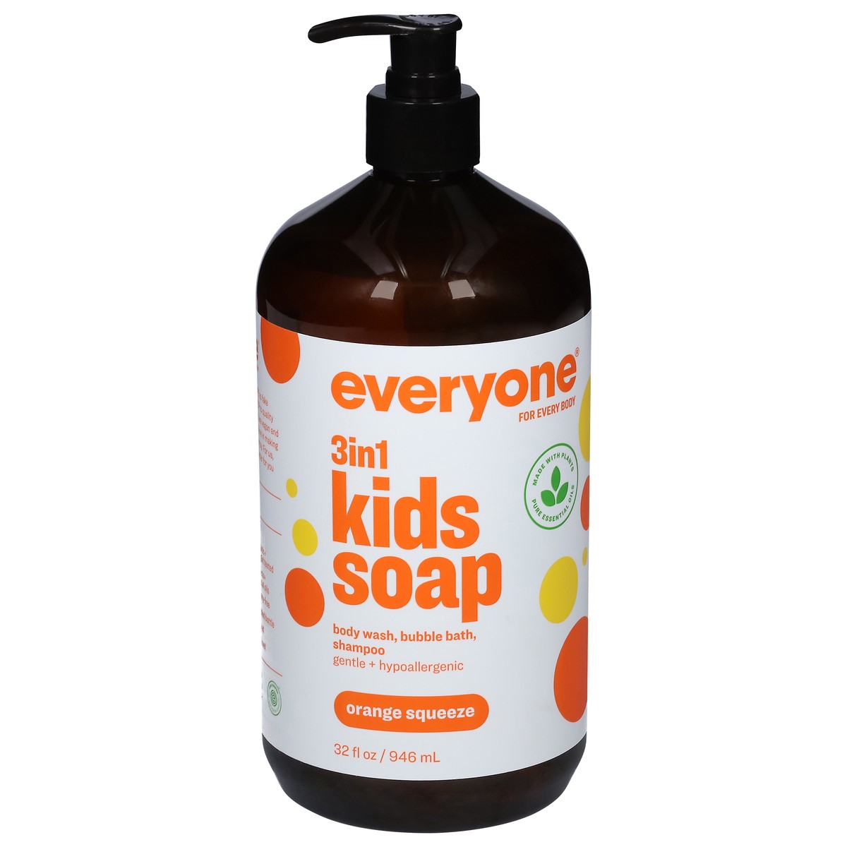 slide 6 of 9, Everyone 3 in 1 Orange Squeeze Kids Soap 32 fl oz, 32 fl oz