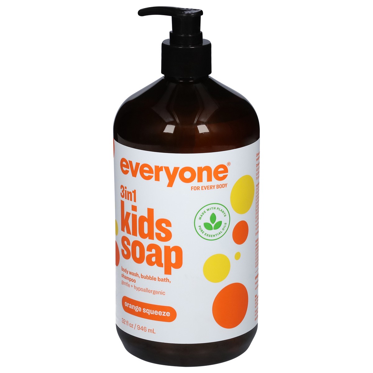 slide 9 of 9, Everyone 3 in 1 Orange Squeeze Kids Soap 32 fl oz, 32 fl oz