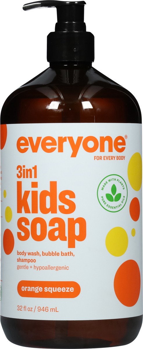 slide 5 of 9, Everyone 3 in 1 Orange Squeeze Kids Soap 32 fl oz, 32 fl oz