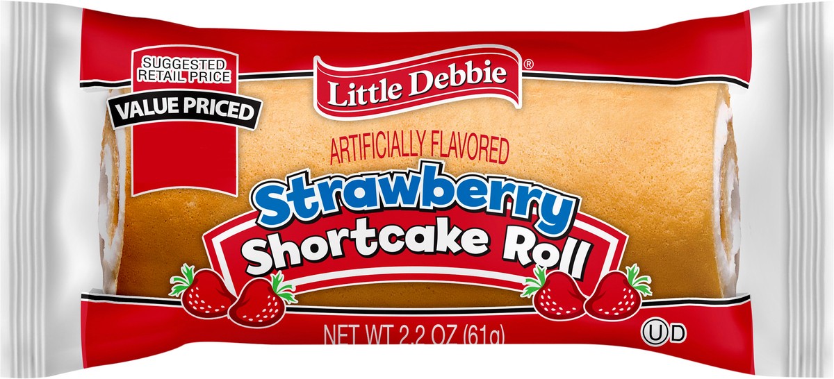 slide 4 of 9, Little Debbie Snack Cakes, Little Debbie Snack Strawberry Shortcake Rolls, 2.2 oz