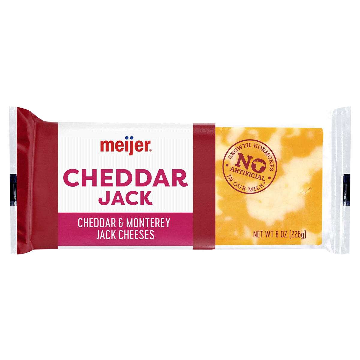 slide 1 of 5, Meijer Chunk Cheddar Jack Cheese, 8 oz