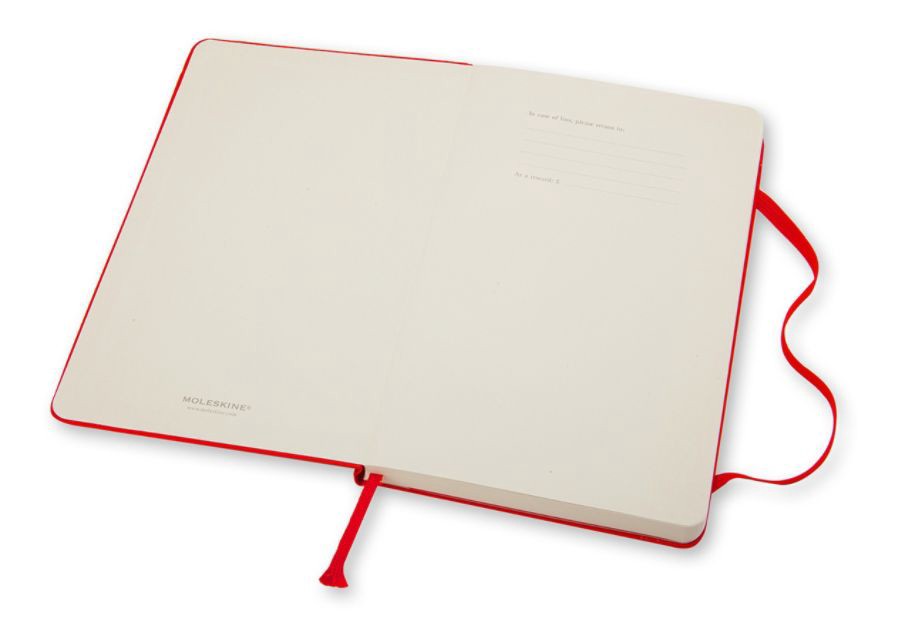 slide 2 of 5, Moleskine Classic Hard Cover Notebook, Ruled, Red, 96 ct; 3 1/2 in x 5 1/2 in