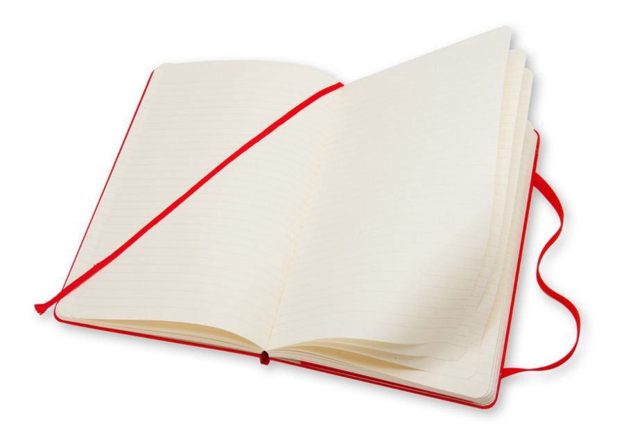 slide 3 of 5, Moleskine Classic Hard Cover Notebook, Ruled, Red, 96 ct; 3 1/2 in x 5 1/2 in