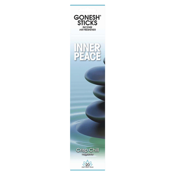 slide 1 of 1, Gonesh Zen Inner Peace: Crisp Chill Incense (patchouli/peppermint blend fragrance) 20 Stick., 1 ct