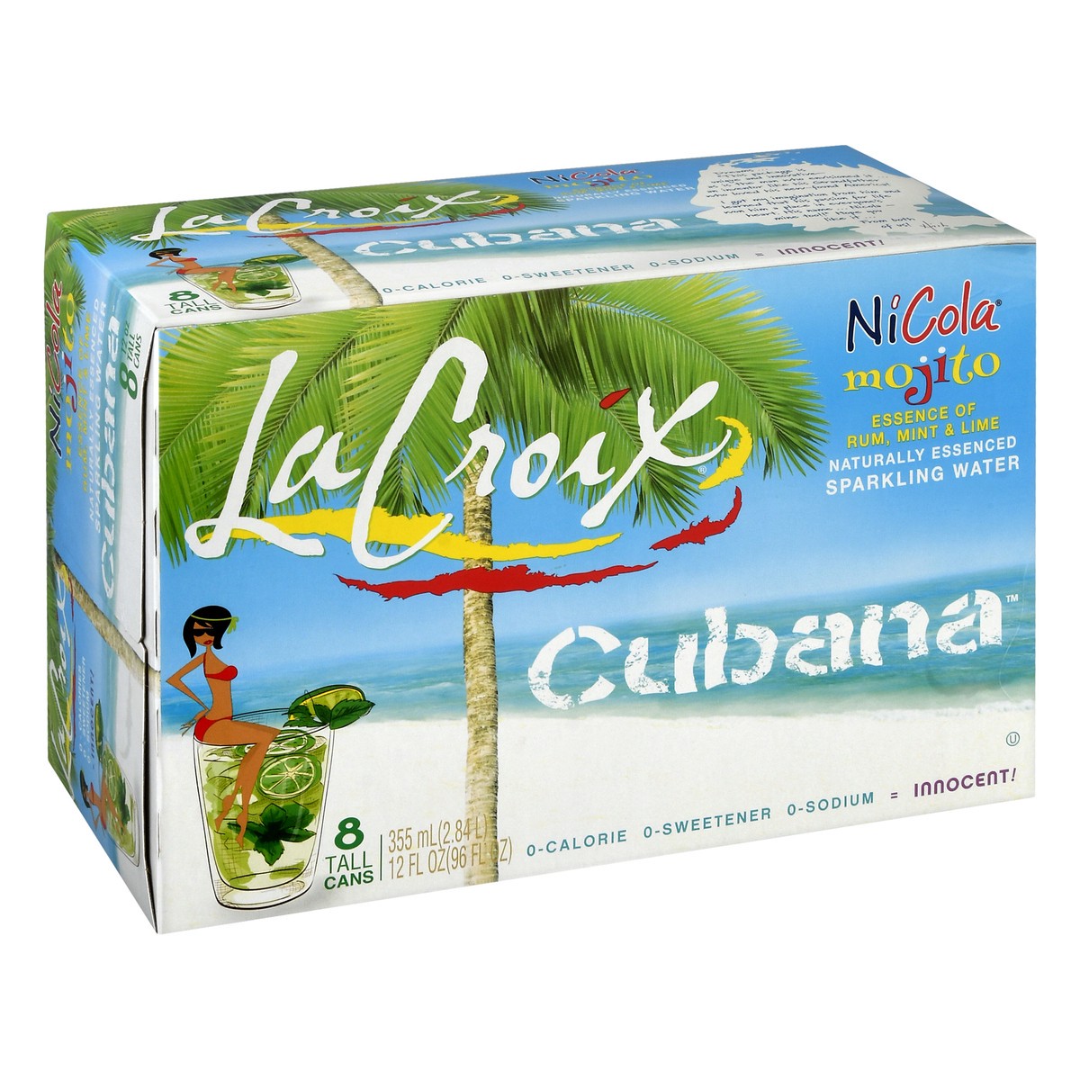 slide 10 of 10, La Croix NiCola Mojito Cubana Sparkling Water 8 - 12 fl oz Cans, 8 ct