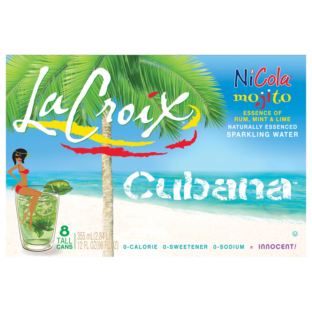 slide 1 of 10, La Croix NiCola Mojito Cubana Sparkling Water 8 - 12 fl oz Cans, 8 ct